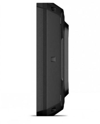 Garmin Zumo XT2 GPS-apparaat zijprofiel, stijlvol en compact ontwerp. Zwarte Garmin Zumo XT2 GPS-apparaat zijprofiel, dun en modern ontwerp.