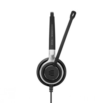 EPOS SC 660 zakelijke headset met ergonomisch ontwerp Dubbelzijdige zwarte headset met ergonomisch design en metalen details.