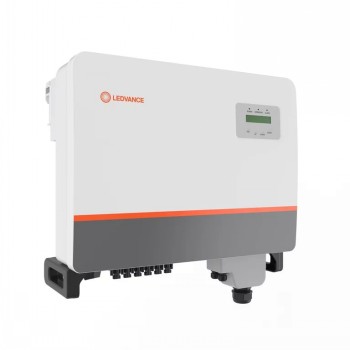 Witte LEDVANCE INVERTER LT-25K F2 met een oranje logo en grijze details, geschikt voor wandmontage, rechthoekig...