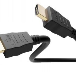 Goobay HDMI V2.1 kabel 8K 60Hz, 0,5m - compact en krachtig. Zwarte HDMI-kabel met vergulde connectors aan beide uiteinden, lengte 0,5 meter.