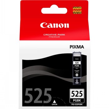 Canon PGI-525 PGBK zwarte inktcartridge, rood-witte verpakking van voren.