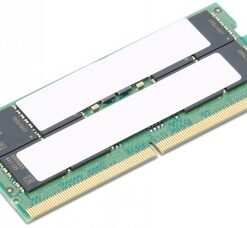 Lenovo 16GB DDR5 5600MHz SODIMM-geheugenmodule Groene 16GB DDR5 5600MHz SODIMM-geheugenmodule van de zijkant gefotografeerd.