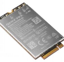 Lenovo Quectel RM520N-GL 5G M.2 netwerkkaart, metalen rechthoekige module, contactpinnen aan de onderkant.