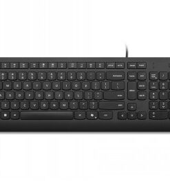 Lenovo Essential Wired Keyboard FIN/SWE - compact en stijlvol toetsenbord Zwarte bedrade Lenovo-toetsenbord met compact ontwerp en een Fins-Zweeds toetsenbordindeling.