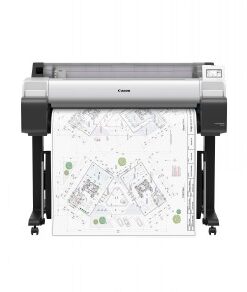 Canon imagePROGRAF TM-340 36" A0 grootformaatprinter Canon grootformaatprinter, wit en zwart, print een architectuurtekening op A0-formaat.