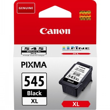 Canon PG-545XL-inktcartridge, zwart, XL-formaat, de verpakking toont het Canon-logo en productinformatie.
