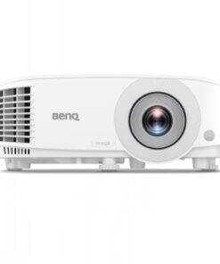 Benq MW561-projector, wit, WXGA-resolutie Witte Benq MW561-projector van voren, met lens en ventilatieroosters zichtbaar.