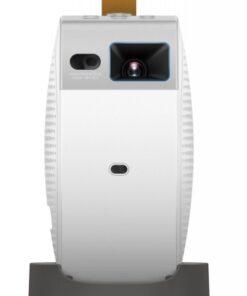 BenQ GV50 draagbare smartprojector in modern wit design Draagbare witte BenQ GV50 smartprojector, voorkant, lens en modern design.