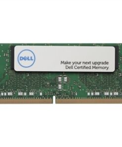 Groene Dell SODIMM DDR4 3200MHz 8GB geheugenmodule met een witte sticker, zicht van voren.