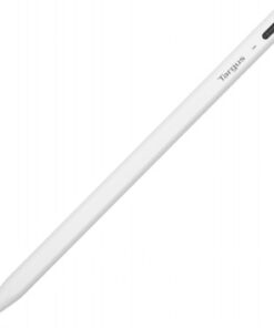 Witte Targus Active Stylus-pen met een slank en modern design, zijaanzicht.