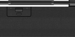 Contour Design Rollermouse Pro Extended draadloze ergonomische rollermuis Draadloze zwarte rollermuis met ergonomisch design, liggende foto met nadruk op knoppen en rol.