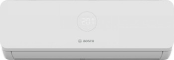 Witte Bosch 3200I W 26E binnenunit, rechthoekig, met zichtbaar LED-monitor en logo.