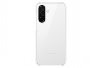 Samsung A26 Clear Case beschermhoes, transparant en lichtgewicht Transparante Samsung A26 beschermhoes die de achtercamera en minimalistisch design van de telefoon laat zien.