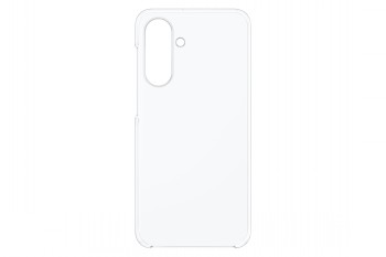 Samsung A26-transparante hoes, stijlvol en dun design. Transparant en dun Samsung A26-smartphonehoesje, zicht van achteren.