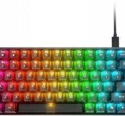 RGB-verlicht Lenovo Legion K510 Mini Pro gamingtoetsenbord, zwarte behuizing, bovenaanzicht.