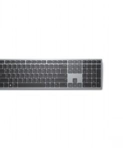 DELL KB700 Multi-Device draadloos toetsenbord - stijlvol en ergonomisch Dunne, zwart-grijze, draadloze Dell Technologies-toetsenbord met volledige toetsindeling en ergonomisch ontwerp.