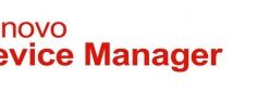 Lenovo Device Manager Pro License 1Y-licentie, Lenovo-merk Lenovo Device Manager-logo met rode tekst op een witte achtergrond.