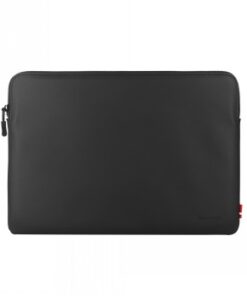 Dbramante1928 Oxford Sleeve Icon 15" - stijlvolle laptoptas van leer Donkerblauwe, minimalistische leren laptoptas met ritssluiting, maat 15 inch.