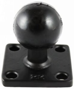 RAM Mounts C-formaat bal 1.5 inch met vierkante plaat Zwarte stalen RAM Mounts C-formaat 1.5 inch bal, vierkante montageplaat met vier schroefgaten.