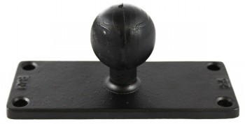 RAM Mounts C-maat 1.5" bal en plaat met vier gaten Zwarte RAM Mounts C-maat 1.5 inch bal, rechthoekige metalen plaat met vier bevestigingsgaten.