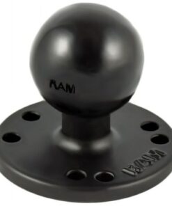 RAM Mounts C-formaat 1,5" kogel en 2,5" ronde basis Zwarte ronde RAM Mounts 1,5 inch kogel met 2,5 inch basisplaat en bevestigingsgaten.