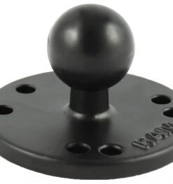 RAM Mounts B-maat 1,0" kogel met 2,5" basis Ronde, zwarte basis met een RAM-kogel en meerdere bevestigingsgaten.