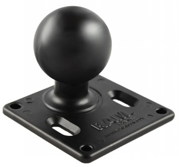 RAM Mounts D-formaat bal en VESA-mount voor laptops Zwarte RAM Mounts D-formaat 2,25 inch bal en 75mm x 75mm VESA 3,625 inch basis voor vlakke oppervlakken.