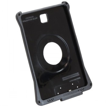 RAM Mounts IntelliSkin GDS Technology-hoes voor Samsung Galaxy Tab S2 8.0 Zwarte beschermhoes voor Samsung Galaxy Tab S2 8.0, met een ronde opening in het midden en verstevigde hoeken.