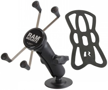 RAM Mounts X-Grip telefoonhouder voor grote telefoons, flexibele houder Grote telefoonhouder met flexibele installatie, inclusief zwarte rubberen hoes.