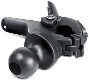 RAM Mounts Tough-Clamp kleine houder met 1" kogel Duurzame zwarte RAM Mounts Tough-Clamp kleine houder met 1-inch kogelbevestiging.