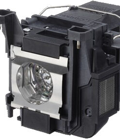 Zwarte Epson-lamp ELPLP89 met zilveren reflectorbehuizing, ontworpen voor projectoren.