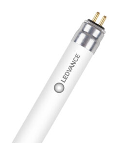 LEDVANCE T5 HO49 EXT 1500 26W/865 LED TL-buis Lange, witte LED TL-buis met een zilveren houder en het Ledvance-logo in het midden.