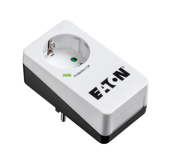 Witte EATON Protection Box-stroombeveiliging, eenvoudig design, één DIN-standaard stopcontact.