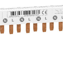 Schneider Electric Acti 9 IC40-verzamelrail, 12-polig, 1P+N, 80A Schneider Electric 12-polige witte en gele verzamelrail met koperen aansluitingen.