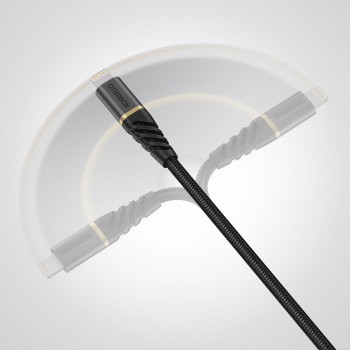 Otterbox Premium USB-C-naar-Lightning-kabel 2m, wit Witte 2 meter lange Otterbox USB-C-naar-Lightning-kabel met duurzame gevlochten draad en minimalistisch design.